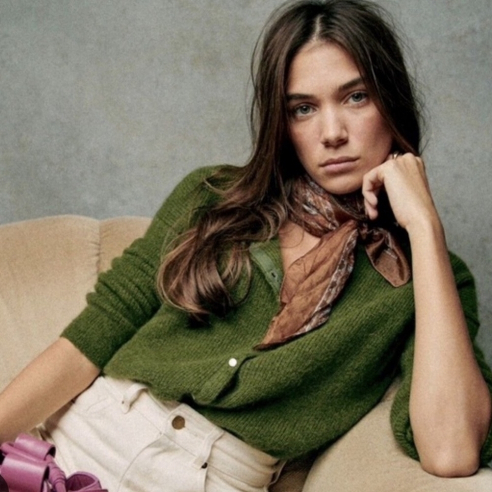 Sezane Green Gaspard Sweater